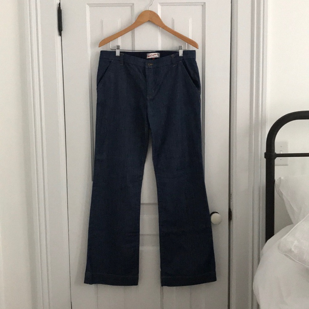 Wide leg dark denim jeans by Red Engine